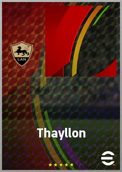 Thayllon eFootball 2026 player card, 64 OVR RWF