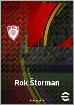 Rok Štorman eFootball 2026 player card, 68 OVR AMF