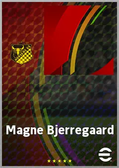 Magne Bjerregaard eFootball 2026 player card, 62 OVR CMF
