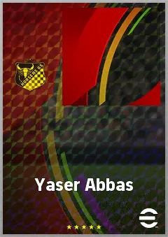 Yaser Abbas eFootball 2026 player card, 59 OVR RWF