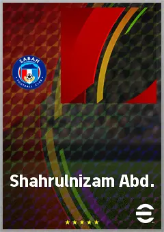 Shahrulnizam Abd. eFootball 2026 player card, 59 OVR CB