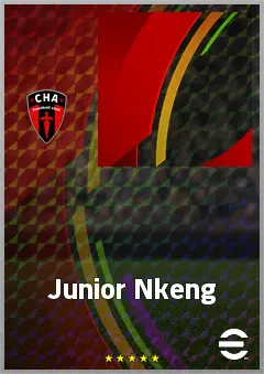 Junior Nkeng eFootball 2026 player card, 64 OVR RMF