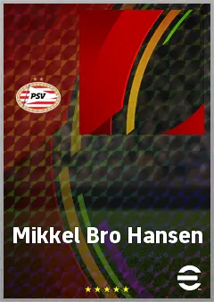 Mikkel Bro Hansen eFootball 2026 player card, 67 OVR CF