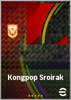 Kongpop Sroirak eFootball 2026 player card, 60 OVR RWF
