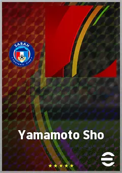 Yamamoto Sho eFootball 2026 player card, 65 OVR LWF