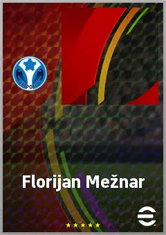 Florijan Mežnar eFootball 2026 player card, 63 OVR CF