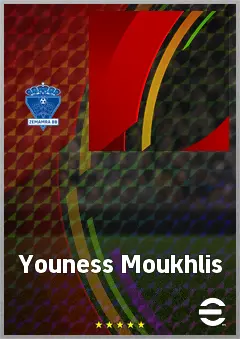 Youness Moukhlis eFootball 2026 player card, 64 OVR LWF