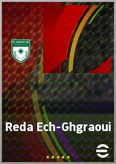 Reda Ech-Ghgraoui eFootball 2026 player card, 63 OVR RWF