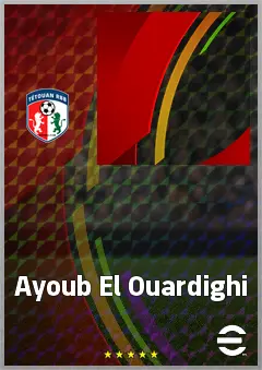 Ayoub El Ouardighi eFootball 2026 player card, 62 OVR DMF