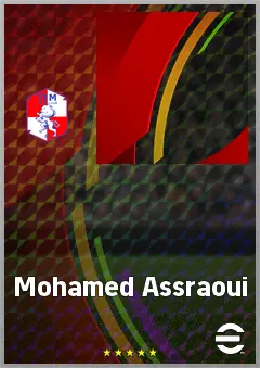 Mohamed Assraoui eFootball 2026 player card, 61 OVR LWF