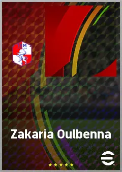 Zakaria Oulbenna eFootball 2026 player card, 63 OVR RWF