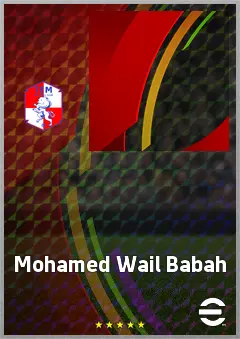 Mohamed Wail Babah eFootball 2026 player card, 63 OVR CF