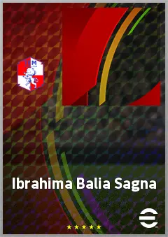 Ibrahima Balia Sagna eFootball 2026 player card, 62 OVR LWF