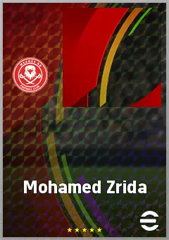 Mohamed Zrida eFootball 2026 player card, 70 OVR DMF