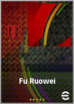 Fu Ruowei eFootball 2026 player card, 57 OVR LMF