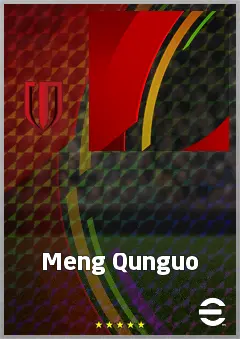 Meng Qunguo eFootball 2026 player card, 55 OVR LWF