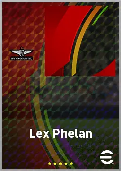 Lex Phelan eFootball 2026 player card, 57 OVR RMF