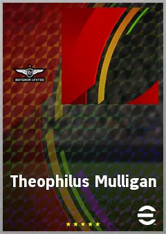 Theophilus Mulligan eFootball 2026 player card, 57 OVR AMF