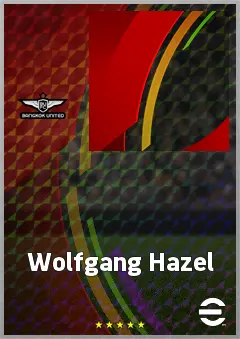 Wolfgang Hazel eFootball 2026 player card, 58 OVR CMF