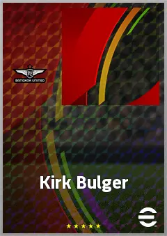 Kirk Bulger eFootball 2026 player card, 57 OVR RMF
