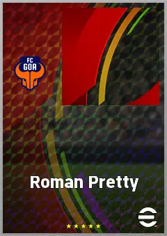 Roman Pretty eFootball 2026 player card, 57 OVR AMF