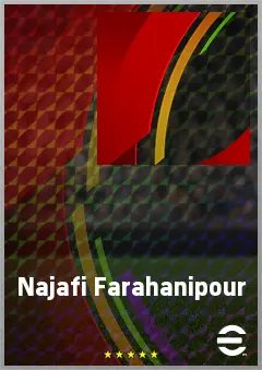 Najafi Farahanipour eFootball 2026 player card, 57 OVR RMF