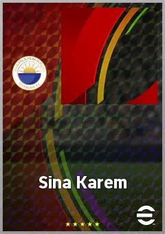 Sina Karem eFootball 2026 player card, 55 OVR RWF