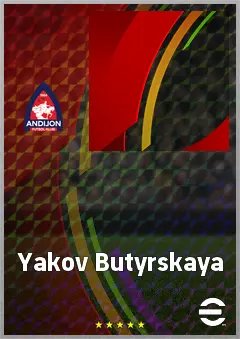 Yakov Butyrskaya eFootball 2026 player card, 56 OVR DMF