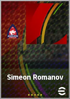 Simeon Romanov eFootball 2026 player card, 56 OVR RB