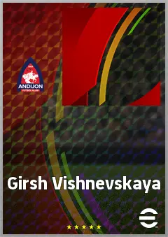 Girsh Vishnevskaya eFootball 2026 player card, 55 OVR SS