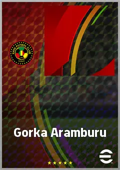 Gorka Aramburu eFootball 2026 player card, 57 OVR RMF
