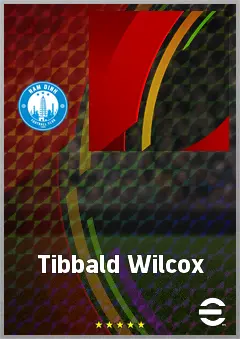 Tibbald Wilcox eFootball 2026 player card, 60 OVR DMF