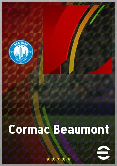 Cormac Beaumont eFootball 2026 player card, 57 OVR RMF