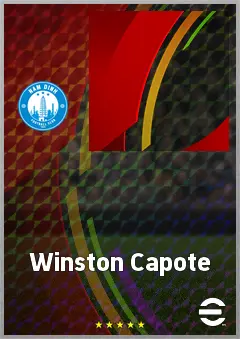 Winston Capote eFootball 2026 player card, 55 OVR RWF