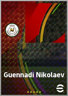 Guennadi Nikolaev eFootball 2026 player card, 57 OVR LMF