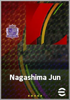 Nagashima Jun eFootball 2026 player card, 55 OVR LWF