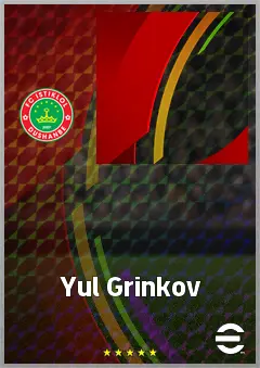 Yul Grinkov eFootball 2026 player card, 58 OVR RMF
