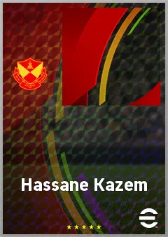 Hassane Kazem eFootball 2026 player card, 57 OVR RWF