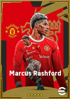 Marcus Rashford eFootball 2026 player card, 84 OVR LWF