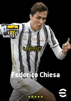 Federico Chiesa eFootball 2026 player card, 88 OVR RMF