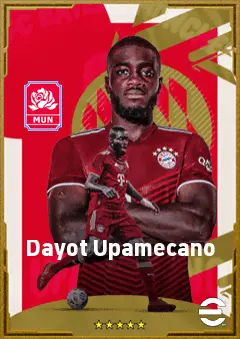 Dayot Upamecano eFootball 2026 player card, 86 OVR CB