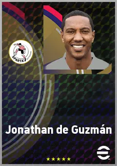 Jonathan de Guzmán eFootball 2026 player card, 66 OVR CMF