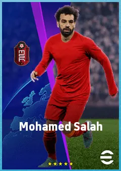 Mohamed Salah eFootball 2026 player card, 93 OVR RWF