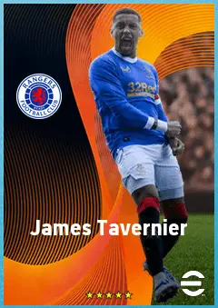 James Tavernier eFootball 2026 player card, 83 OVR RB