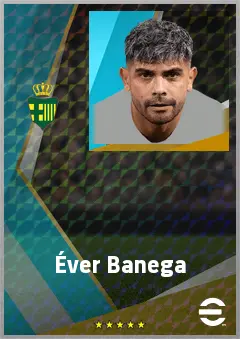 Éver Banega eFootball 2026 player card, 74 OVR CMF