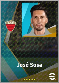 José Sosa eFootball 2026 player card, 72 OVR CMF