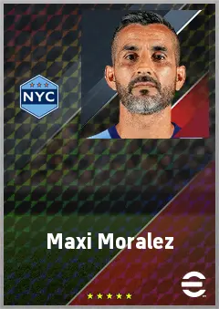 Maxi Moralez eFootball 2026 player card, 73 OVR AMF