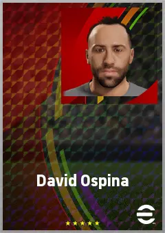David Ospina eFootball 2026 player card, 74 OVR GK