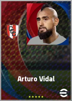 Arturo Vidal eFootball 2026 player card, 72 OVR CMF