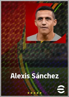 Alexis Sánchez eFootball 2026 player card, 73 OVR CF